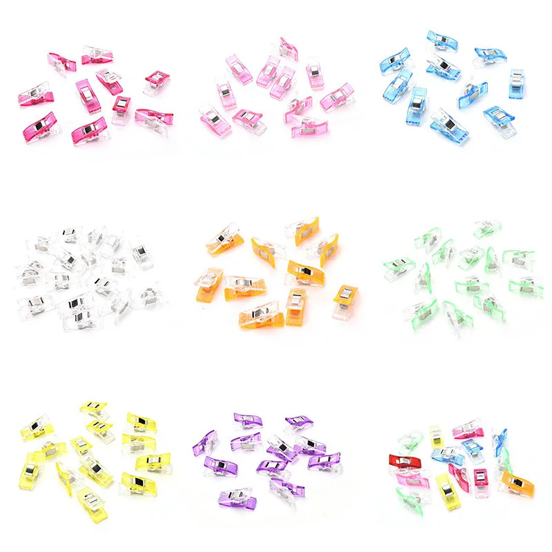 50Pcs Quilting Home Patchwork Sewing Clips Multicolor for Craft Clamps DIY Wonder Office Plastic Fabric Holder | Дом и сад