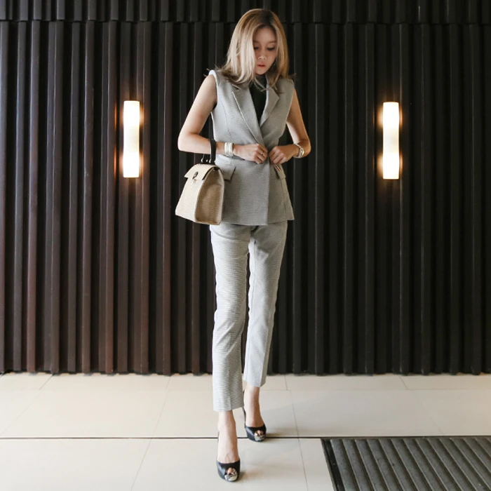 Женский деловой комплект из 2 предметов HAMALIEL двубортный жилет без рукавов с