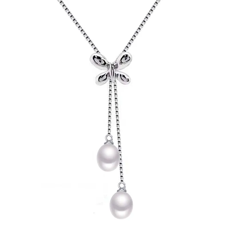 

Женское ожерелье с подвеской-бабочкой Sinya, из натурального жемчуга, с цепочкой из стерлингового серебра 925 пробы, 16-18 дюймов, регулируемое, хи...