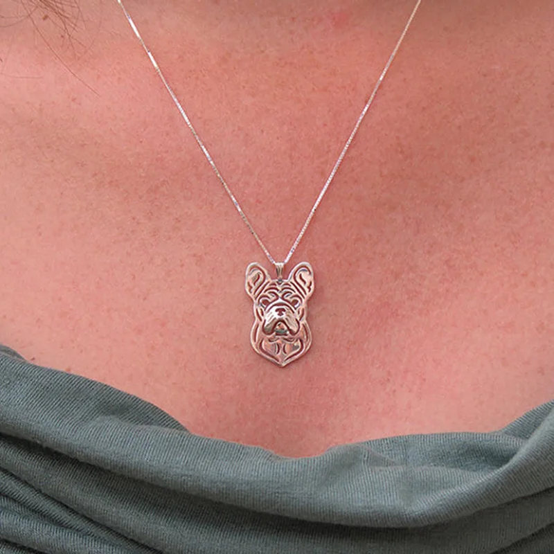 Женское ожерелье с кулоном в виде французского бульдога|hunger games necklace|necklace womenpendant