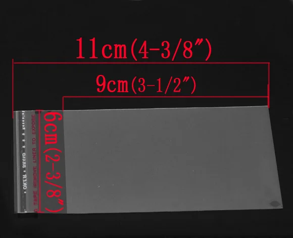 Clear Self Adhesive Seal Plastic Bags 11x6cm sold per packet of 60 new |