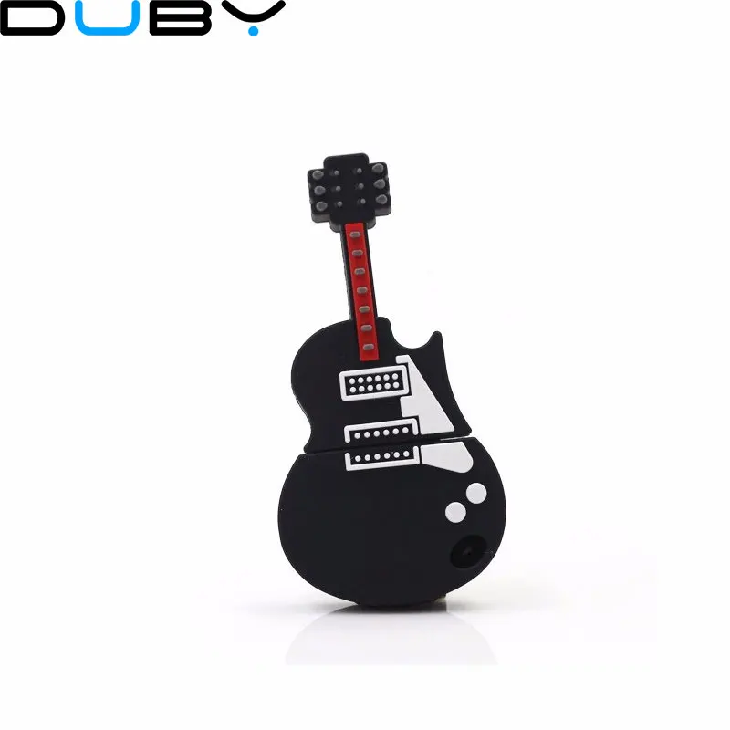 Черный гитары Камера USB флэш-накопитель крутая группа бас-гитары флеш-накопитель