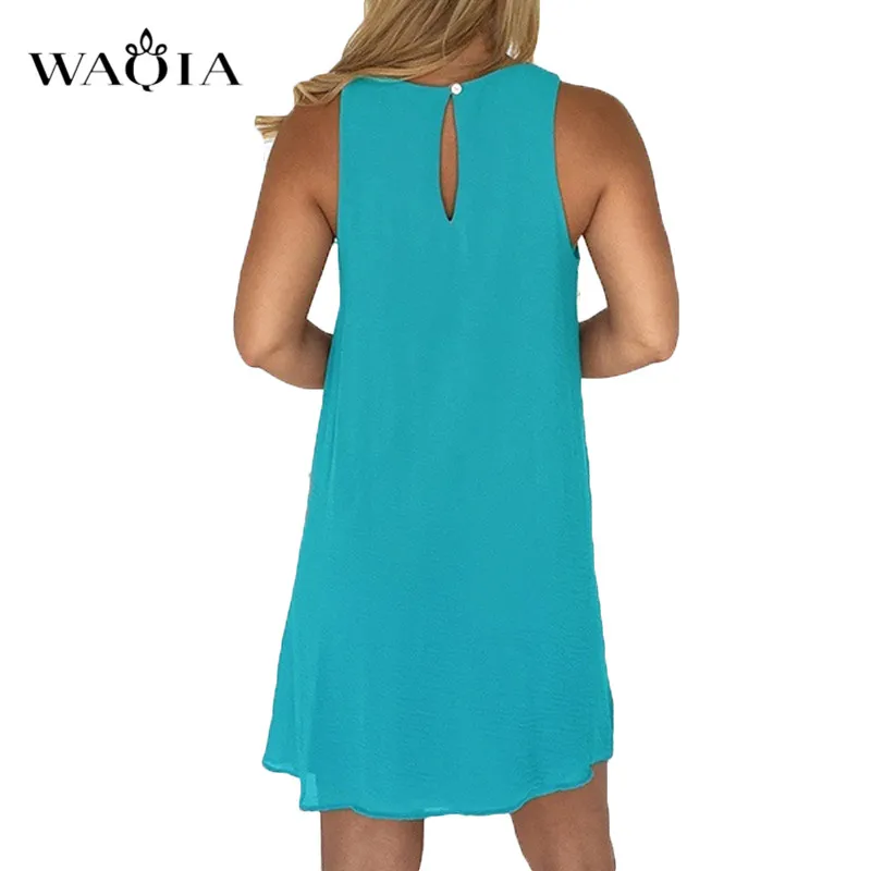Waqia Vestidos 2019 женские платья летнее платье больших размеров 5XL с круглым вырезом