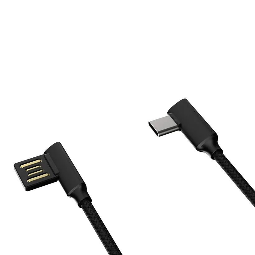 Омешин Плетеный 90 градусов правый угол тип C/ Micro USB быстрая Синхронизация данных