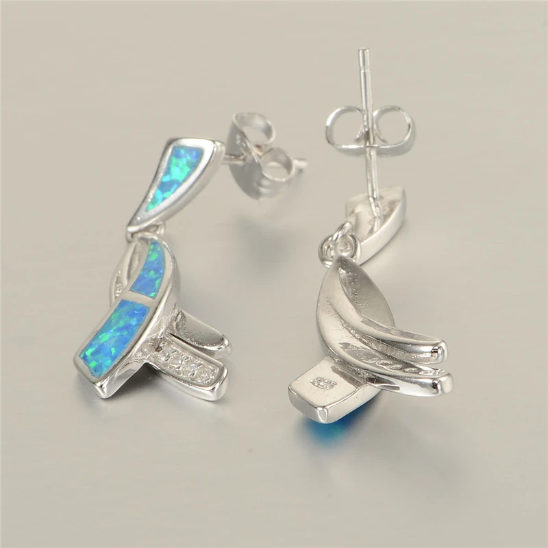 Подарок для лучшего друга 925 пробы серебро опал длинные Позолоченные каплевидные