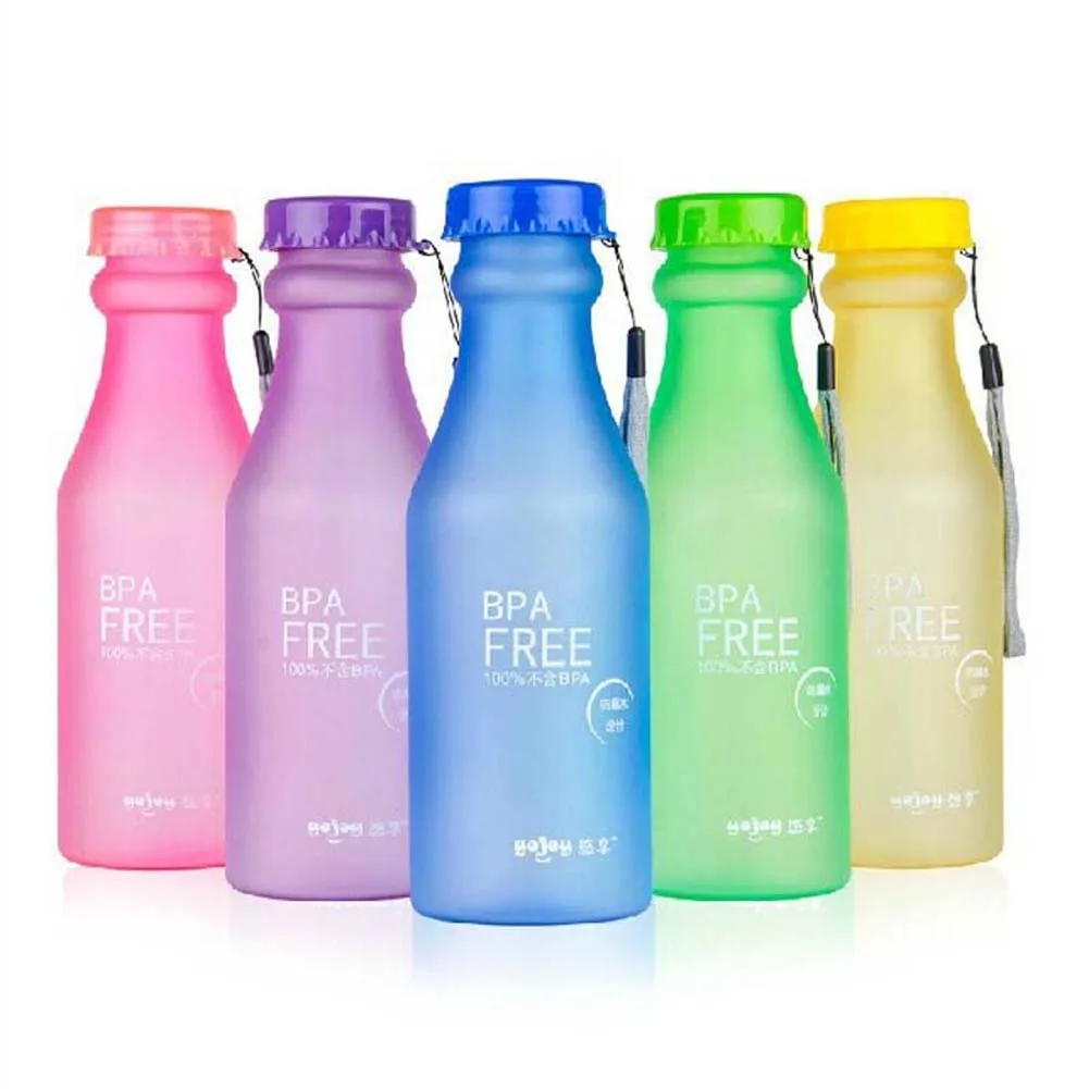 Portable 550ml Plastic Sports Water Bottle Container Leak-proof Bottles For Outdoor Riding Traveling Climbing Camping E2 | Дом и сад