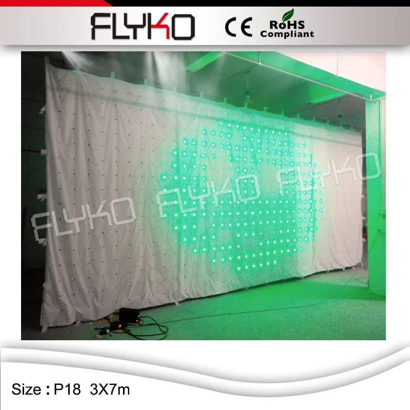 P18 огнеупорные бархатные белые занавески затемненная ткань RGB 3 в 1 светодиоды