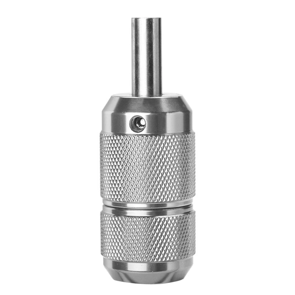 Серебристый Professional 25mm Aluminum Alloy Self-Locking Tattoo Handle Tattoo Machine Supplies Body Art Tool - Цвет: Серебристый