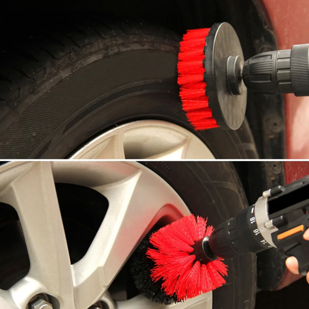 

11pcs Car Brushes Drill Brush Scouring Pad Attachments for Bathroom Kitchen Cleaning