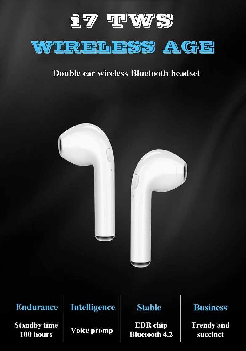 I7 i7s Tws беспроводные наушники, Мини Bluetooth наушники-вкладыши, стерео наушники-вкладыши, гарнитура с зарядным устройством, микрофон для всех смартфонов