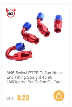 Evil energy AN10 поворотный шланг PTFE конец 90 градусов топливный фитинг для PTFE топливный трубопровод поворотный штуцер для концов труб Конец 10AN адаптер