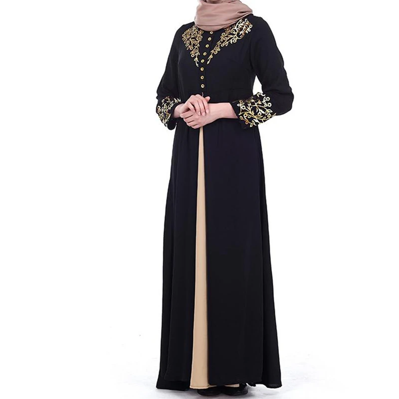 1 шт., модный принт в мусульманском стиле, платье для женщин, MyBatua abaya, с хиджабом, jilbabe, мусульманская одежда, макси, мусульманское платье, Burqa, Прямая поставка, March22