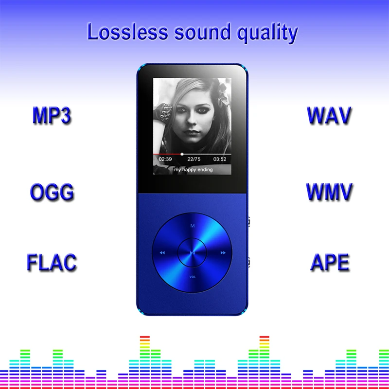 Мини mp3-плеер IQQ X1 8G портативные музыкальные плееры 30 часов металлические MP3-плееры встроенный динамик FM Электронная книга диктофон TF изображение