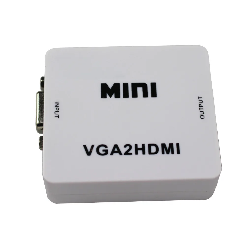 Переходник для мини-аудио и VGA на HDMI 2 шт./лот кабель преобразователя видео со