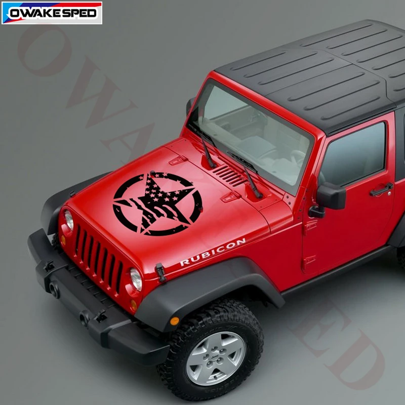 

2 шт., виниловые Стикеры для Jeep Ford с флагом США