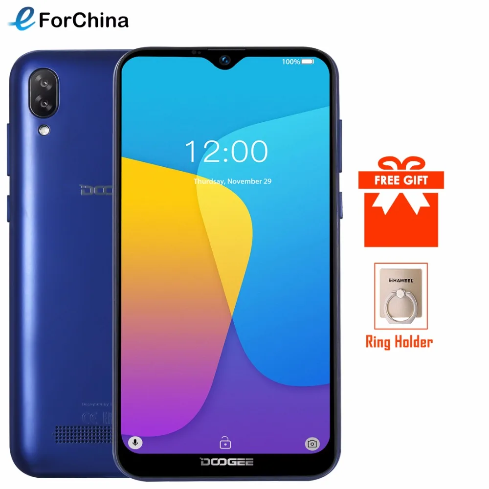 DOOGEE Y8c 6 1 дюймов 19:9 водонепроницаемый экран LTPS смартфон разблокировка лица 16 Гб rom