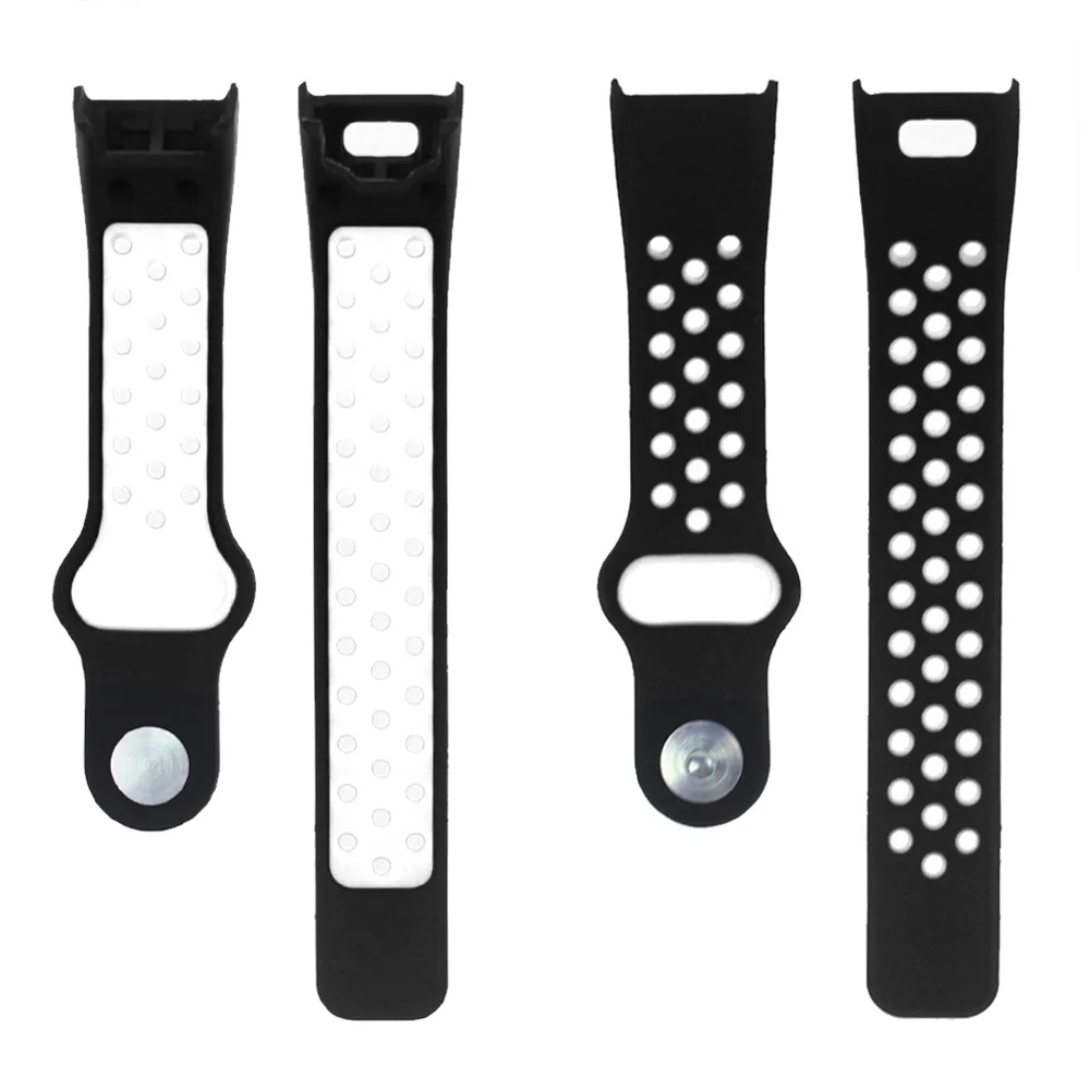 Black White Мягкий силиконовый спортивный сменный ремешок для наручных часов Garmin Vivosmart HR - Цвет: Black White