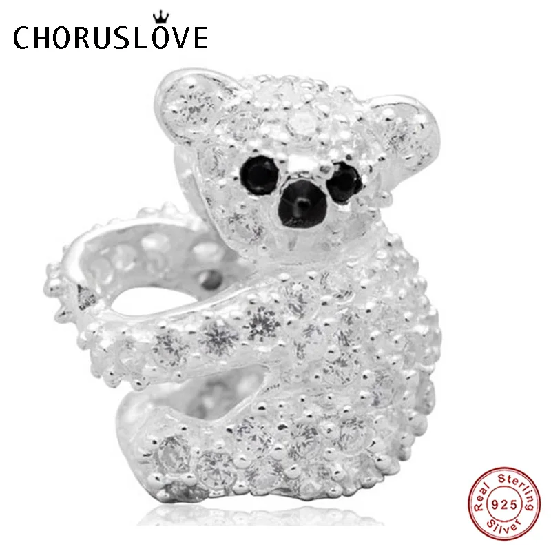 Очаровательная подвеска Koala с камнями из фианита в виде Пандоры|Бусины| |