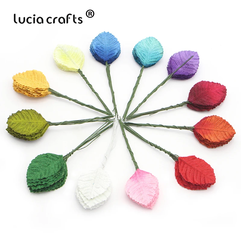 

Lucia crafts 50 шт/100 шт Искусственные листья цветочный DIY домашний венок для вечеринок Свадебный декор Скрапбукинг Ремесло искусственный цветок ...