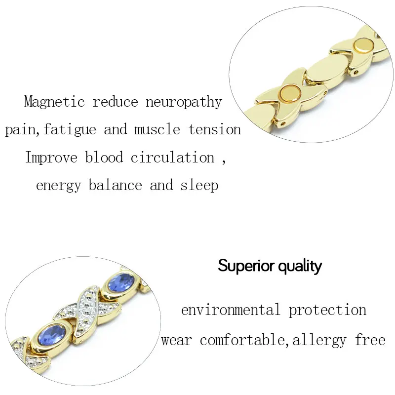 Escalus Королевский синий камни ручной работы золотого цвета женский магнитный