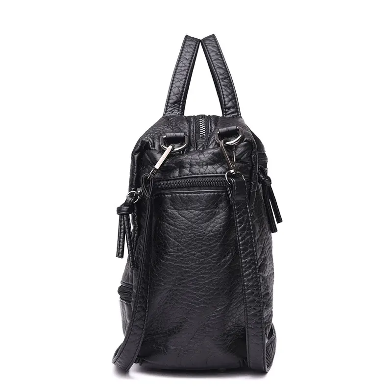 High Capacity Washed Leather Crossbody Bags For Women 2020 Luxury Quality Handbags Female Designer Briefcase Travel Bag | Багаж и сумки