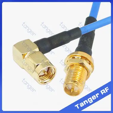 Tanger SMA Мужской правый угол к RP Гнездовой разъем с RG405 RG086 коаксиальный Джемпер