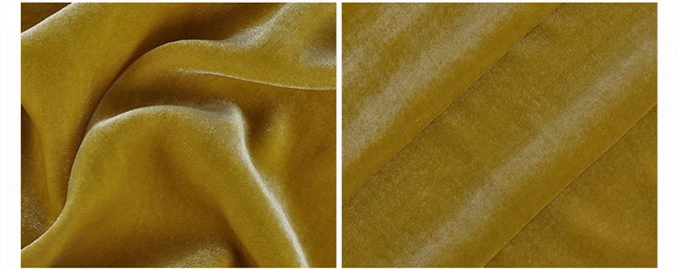 20 jiang yellow 1 метр шелковая велюровая ткань для шитья бархатная ткань однотонная ткань элегантная telas жир четверти стеганая для лоскутного шитья ширина 55 дюймов - Цвет: 20 jiang yellow