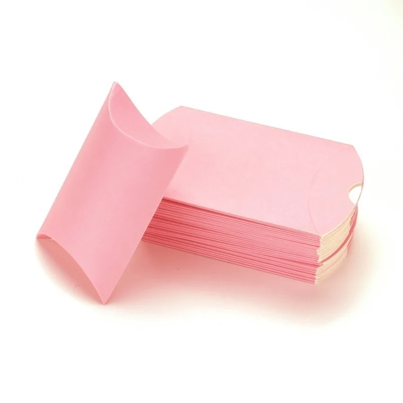 Light pink 12 шт. Подушка Форма конфеты картон свадебное оформление коробки сладости подарок держатель - Цвет: Light pink