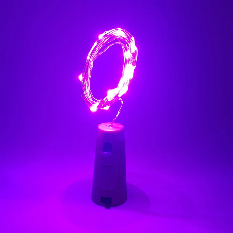 2 м 20 LED Медный провод строка бутылку из пробки огни Стекло Craft бутылка Фея Валентина Рождество Свадебная вечеринка бар украшения