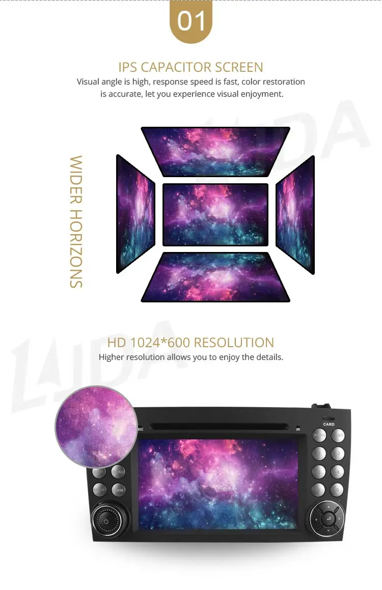 LJDA 2 Din Android 10,0 dvd-плеер автомобиля для Mercedes Benz W171 2008-2011 SLK КЛАСС R171 SLK200 SLK230 SLK280 Мультимедиа gps радио