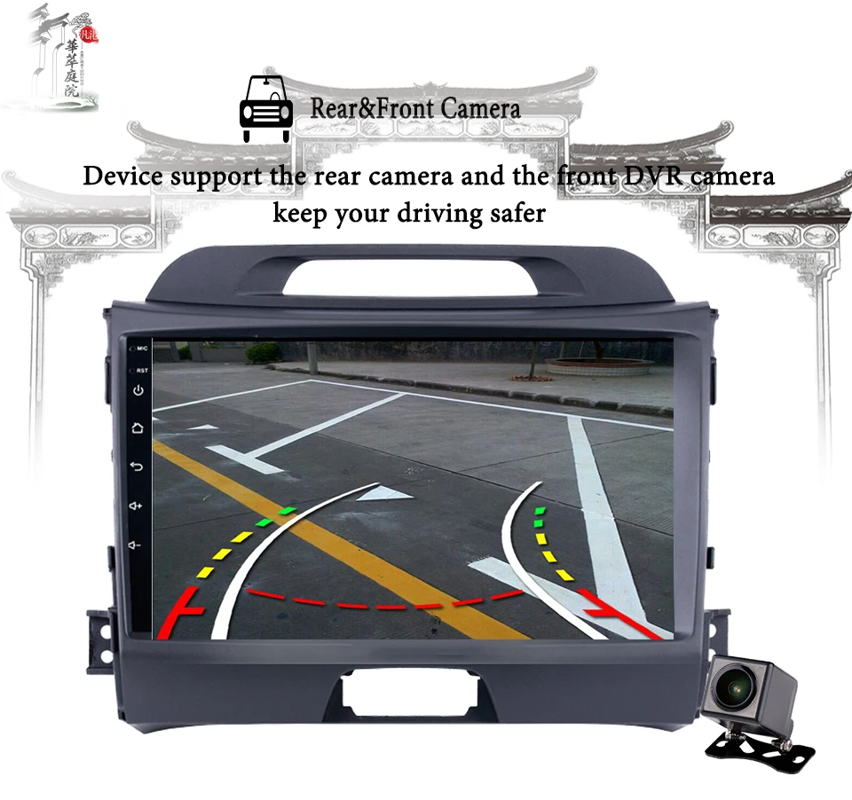 2 Din Android 10 0 Автомобильный GPS навигатор Bluetooth wifi 4G для KIA Sportage 2010 2015 9 дюймов IPS экран