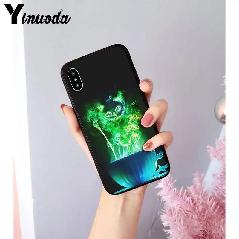 Yinuoda Алиса в стране чудес Чеширский кот чехол для телефона чехол для iPhone 8 7 6 6S Plus X XS MAX 5 5S SE XR Coque 11 11pro 11promax