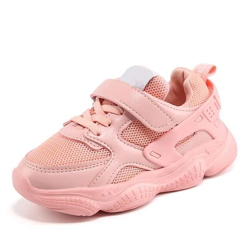pink Детская обувь с объёмным рисунком из мультиков мягкая подошва, детские кроссовки Повседневное кроссовки на плоской подошве; размеры 27-36 для мальчиков и девочек; спортивная обувь - Цвет: pink