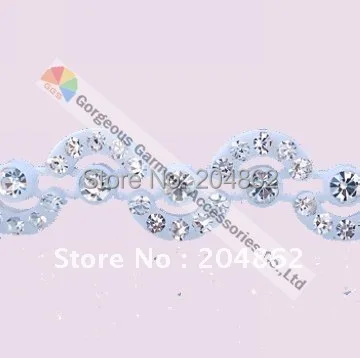 Высококачественная пластиковая черная основа с кристаллами SS6 10 ярдов|trims for