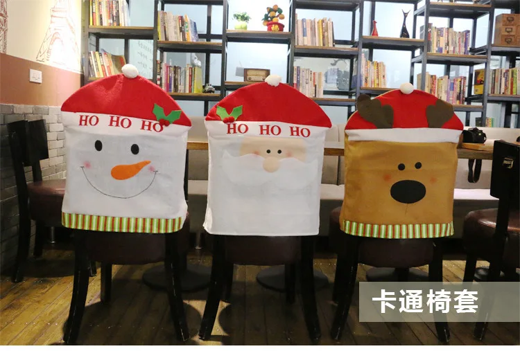 Новое событие для рождественской вечеринки De noël шляпа стула с Санта Клаусом и