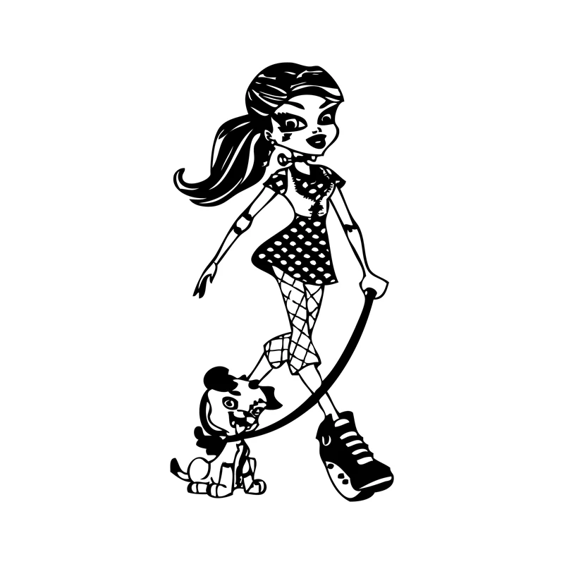 Креативная наклейка Monster High Frankie Stein большого размера виниловая на стену 60x118 см