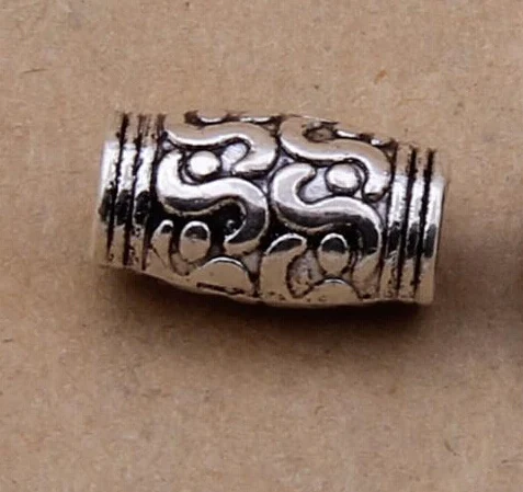 Antique Silver 50 шт./лот 11*5 мм античное серебро/бронза цвет вставки в виде трубовидных бус круглые металлические бусины для браслета с большим отверстием для ювелирный браслет сделай сам - Цвет: Antique Silver