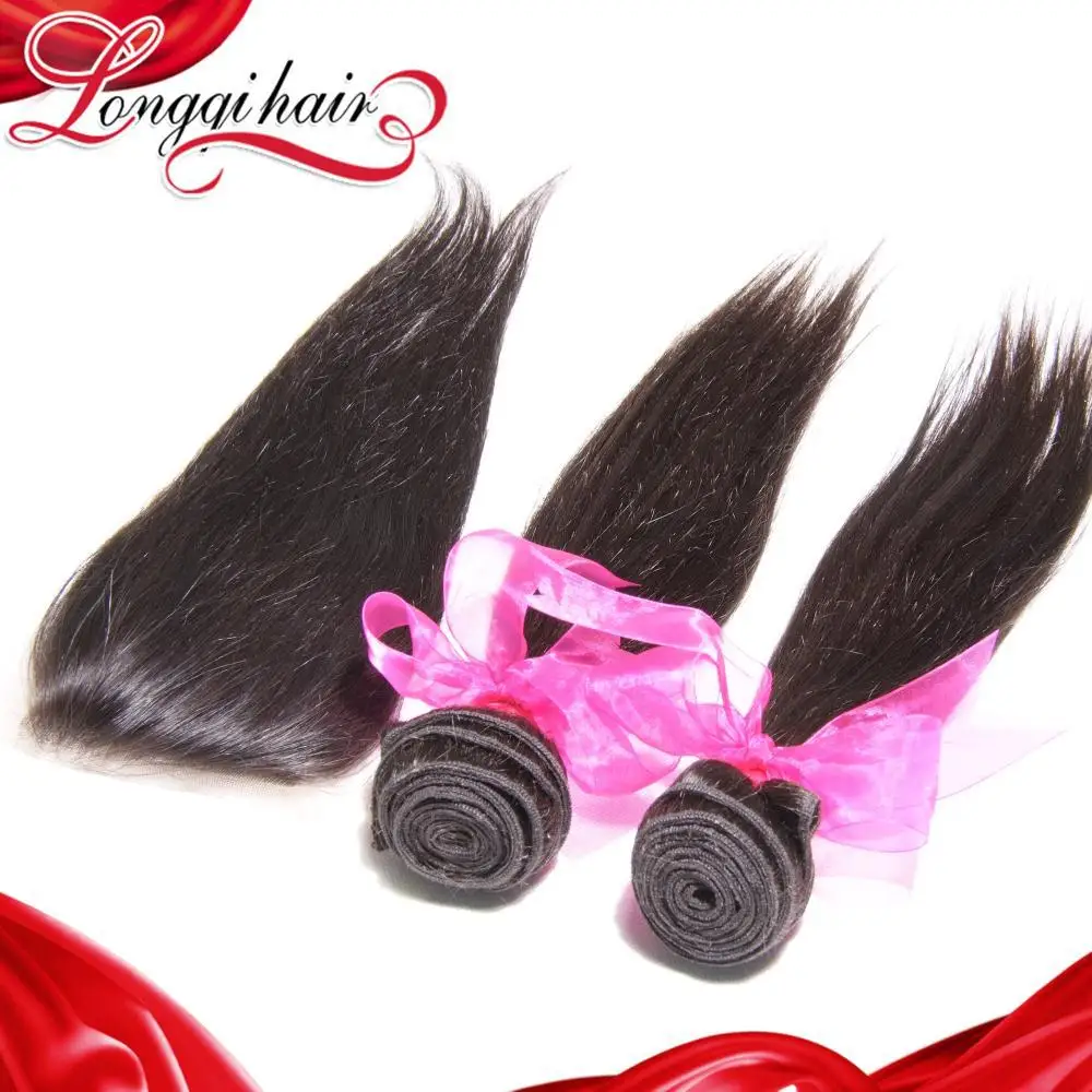 Peruvian straight virgin wig with closure 3x4 free part peruvian human on 12&quot~20&quot |