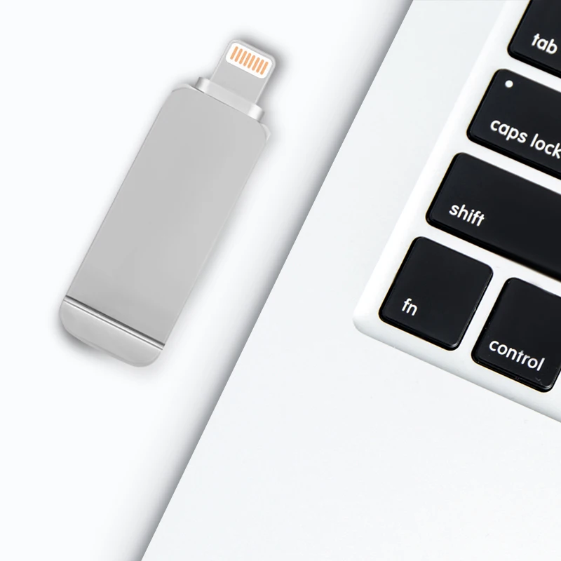 BRU OTG 16G32G64G128GB USB флэш-накопитель для iPhone XS/X/8/7/7 Plus/6 Plus/6s/5S iPad iOS Мини Металл Pendrive memory