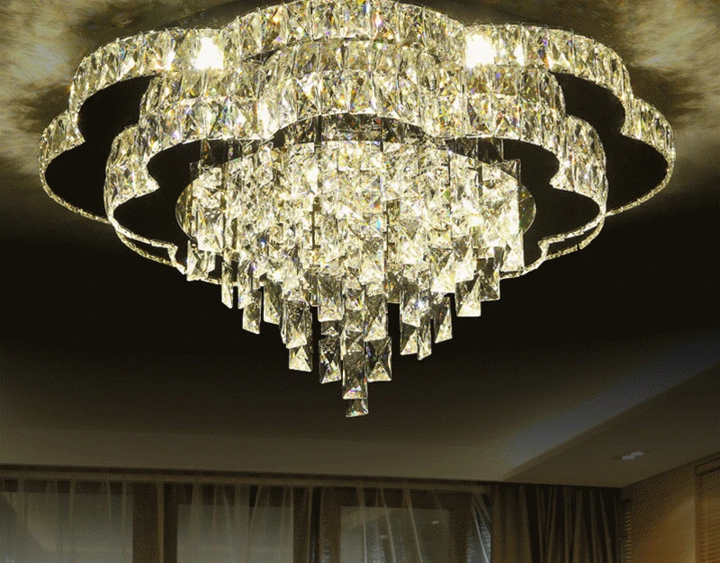 Современная светодиодная люстра FUMAT хрустальный светильник К9 в форме цветка