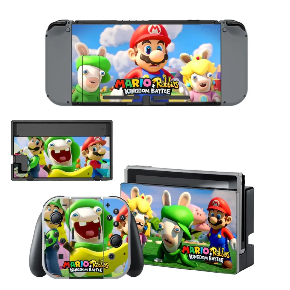 Марио + Rabbids Королевство битва Наклейка виниловая кожа для Nintendo переключатель NS