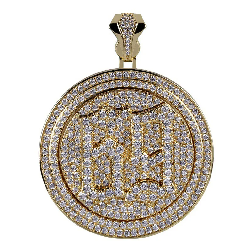 Цифры 69 круглый кулон с вращающимся элементом ожерелье с цирконом AAA Iced Out мужское ожерелье Мода хип-хоп ювелирные изделия