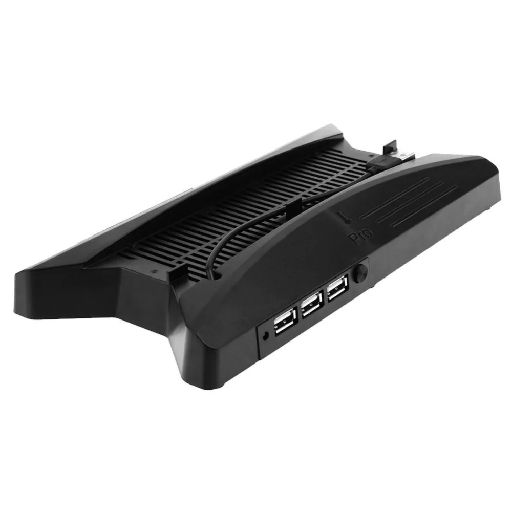 ТОНКАЯ вертикальная подставка для PS4 Pro Охлаждающие вентиляторы кулер USB-хаб
