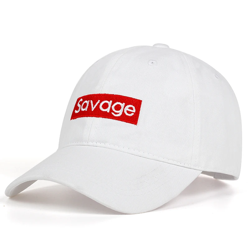 

2019 new savage letter Embroidered baseball cap 100%cotton Couple Leisure Caps Hip hop snapback golf hat fashion dad Hats