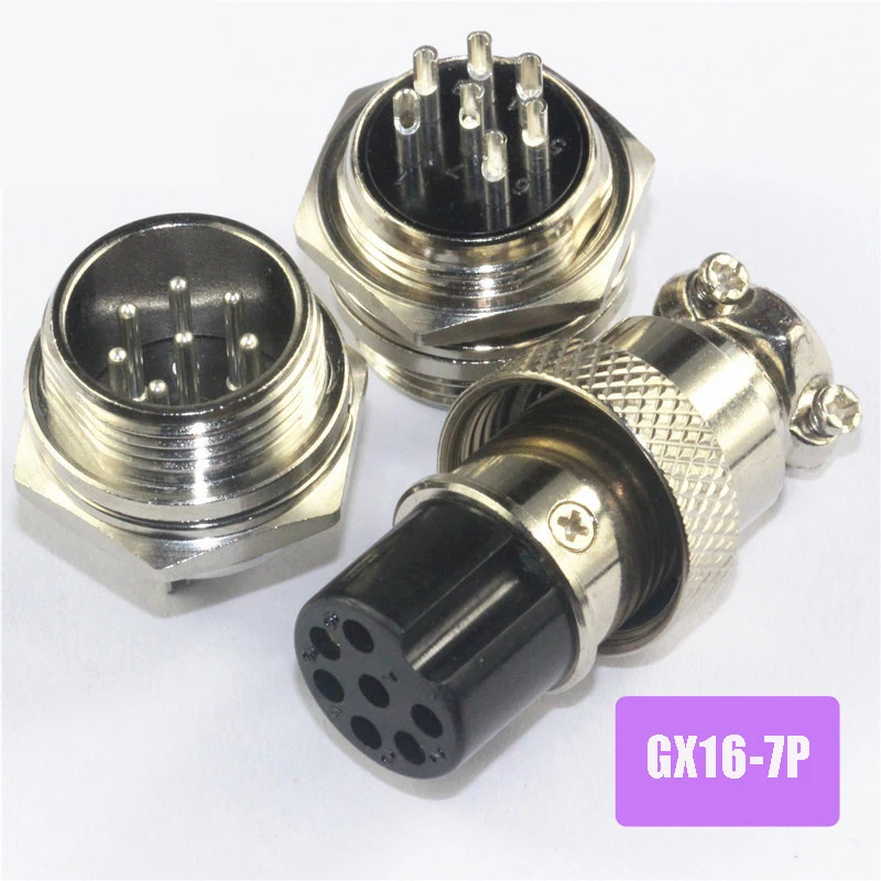 5 комплектов Штекерный и гнездовой Контактный Разъем GX16 для планшетов 7P 7Pin 16 мм|plug