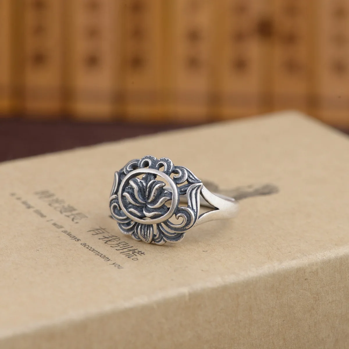 Ring S925 Pure Silver Wholesale Archaize Style Female Flowers With A Spoon In Her Mouth Matte New Gift | Украшения и аксессуары