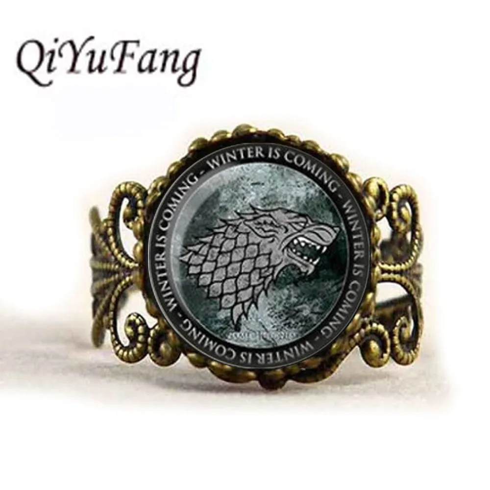 QiYuFang кольцо для игры престолов Старк сиджил диревольф зима приближается