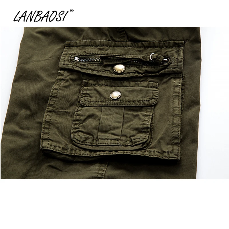 LANBAOSI мужские повседневные шорты Бермуды пляжные короткие рабочие хлопковые