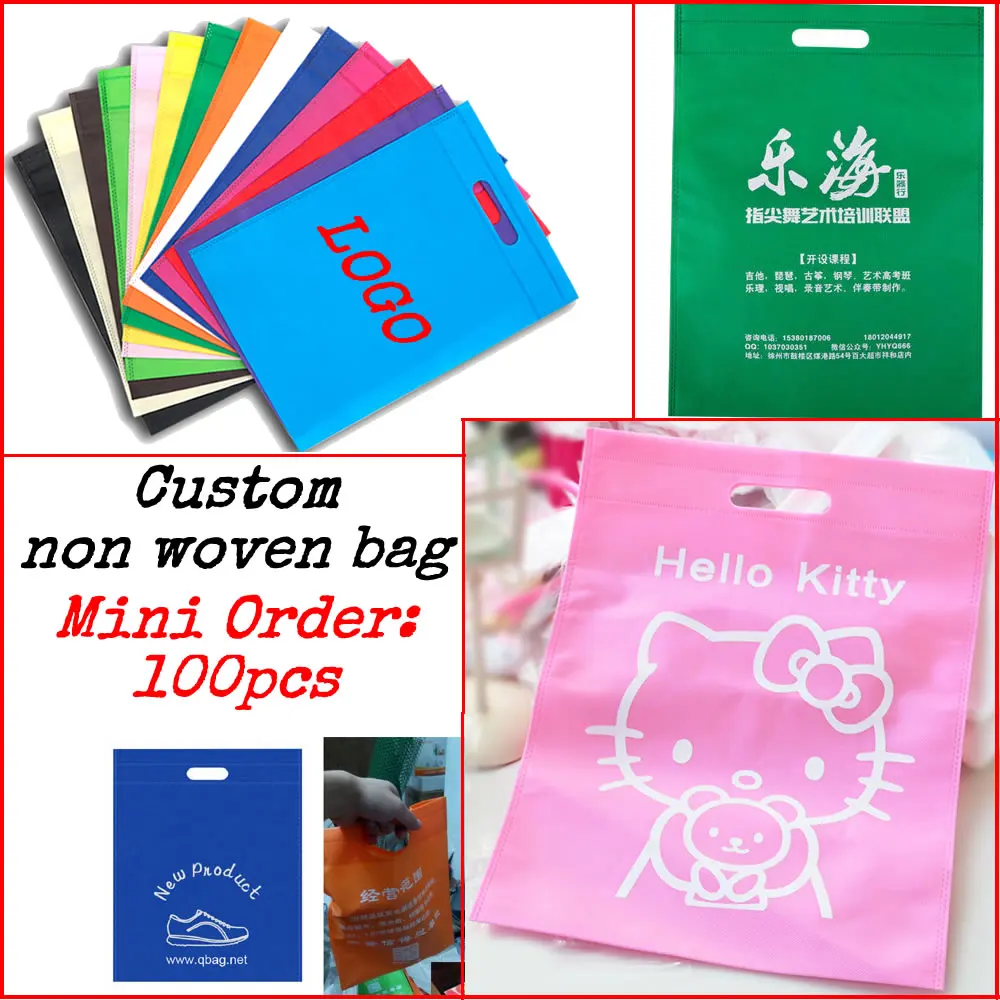 

custom printed logo non woven bag/gift bag/packing non woven bag