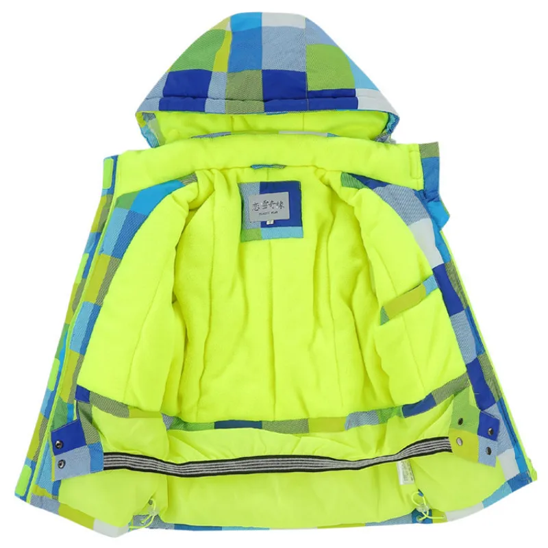 Детский Зимний лыжный костюм для мальчиков и девочек с защитой от
